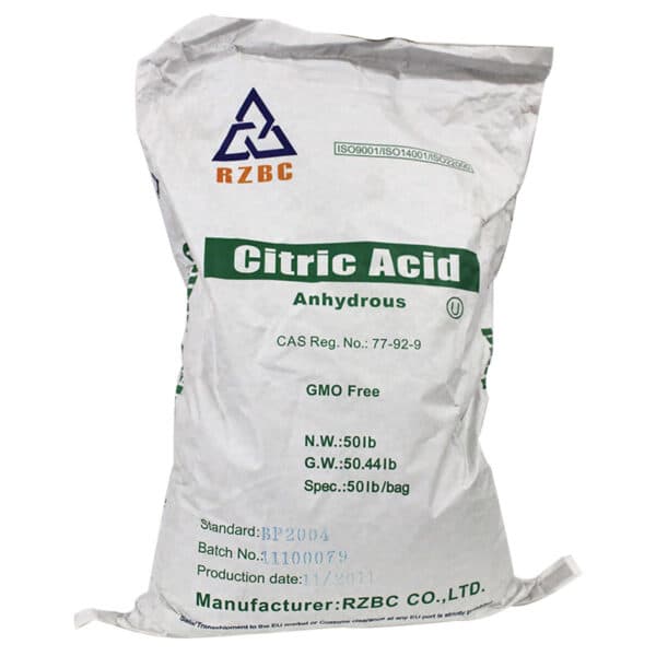 Bag of RZBC Citric Acid 50lb