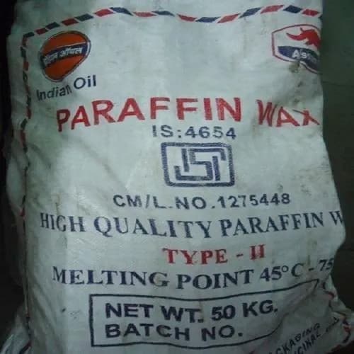 High-quality TYPE - II Paraffin Wax from Indian Oil in a 50 kg bag