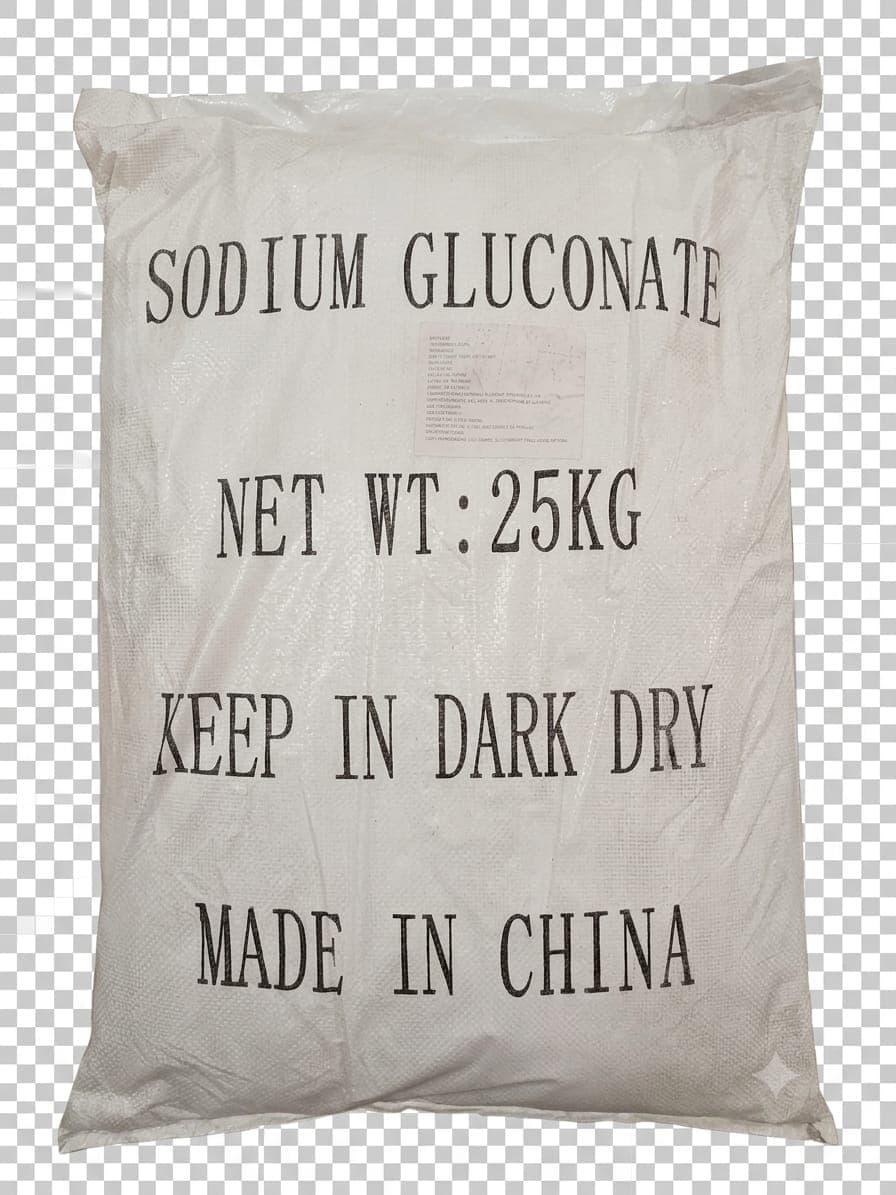 Sodium Gluconate packaging in 25KG bags
