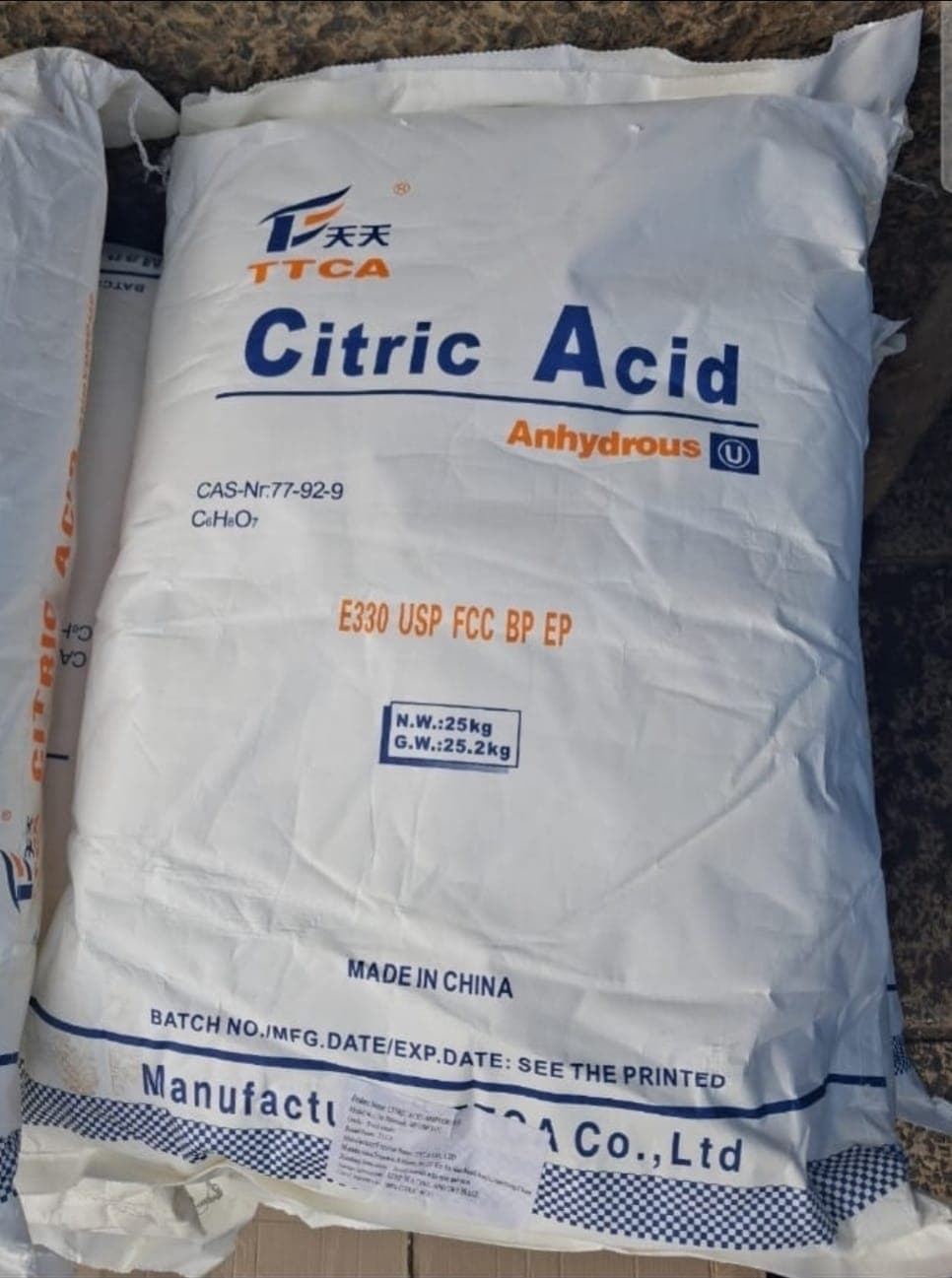 25kg bag of Citric Acid by ENSIGN