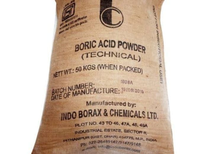 Boric Acid Powder in a polypropylene bag