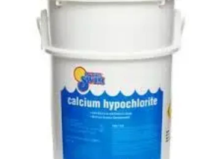 Calcium Hypochlorite granules in a polypropylene bag