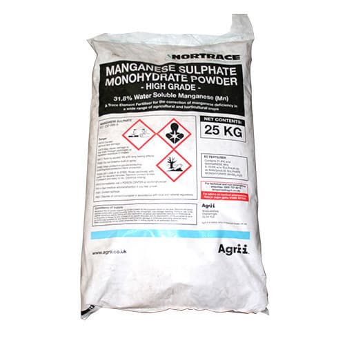 Manganese Sulphate Monohydrate Powder in a 25 KG bag