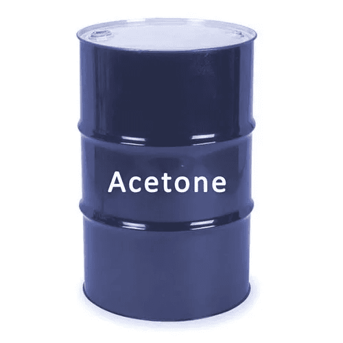 Acetone in a 25 kg polypropylene drum