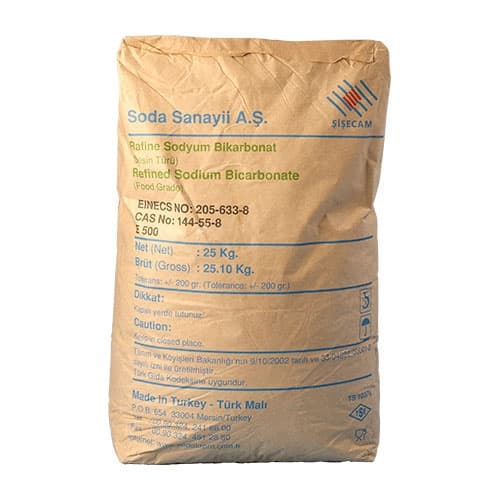 Rafine Sodyum Bikarbonat white crystalline powder in a bag