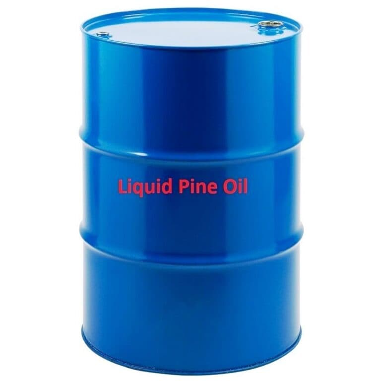 Liquid Pine Oil in a steel drum for industrial cleaning applications