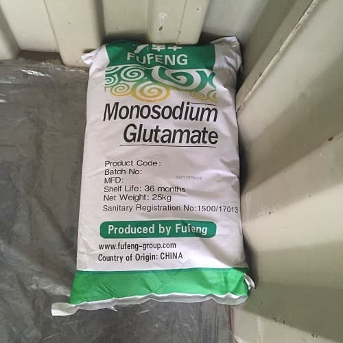 Monosodium Glutamate in a white crystalline powder form