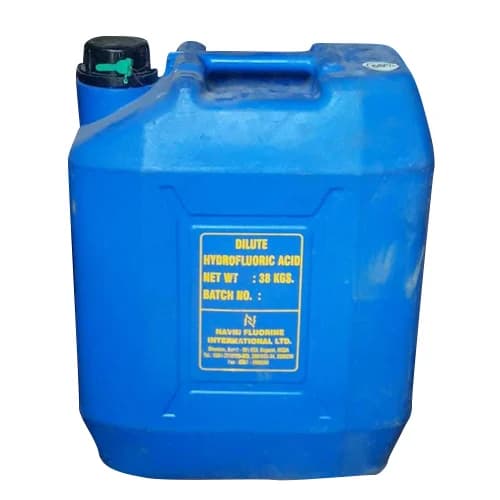Dilute Hydrofluoric Acid in a plastic drum for industrial use