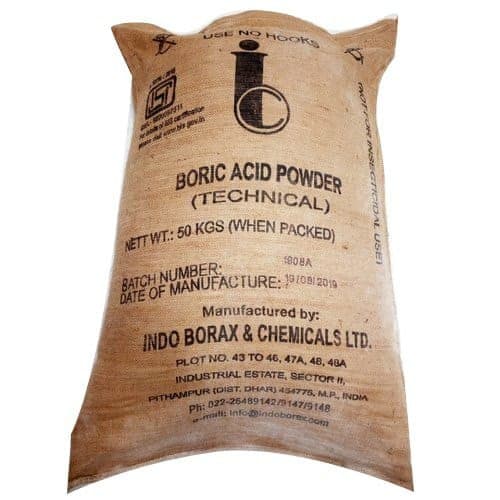 Boric Acid Powder in polypropylene bag for industrial use