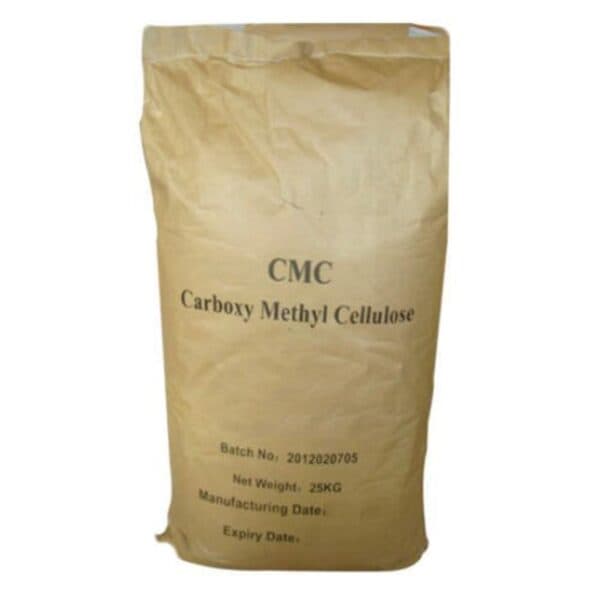Carboxy Methyl Cellulose powder in a bag