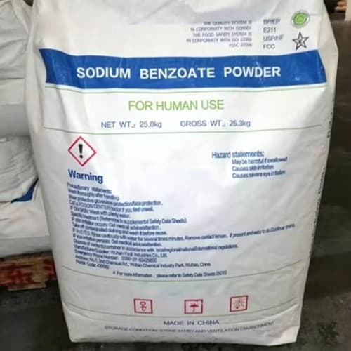 Sodium Benzoate Powder in a 25 kg bag