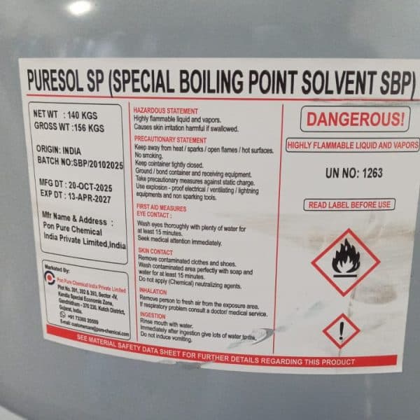 PURESOL SP Special Boiling Point Solvent packaging