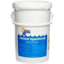 Calcium Hypochlorite in a 50 lbs plastic drum
