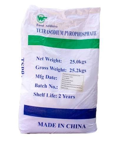 Tetrasodium Pyrophosphate in a 25 kg bag