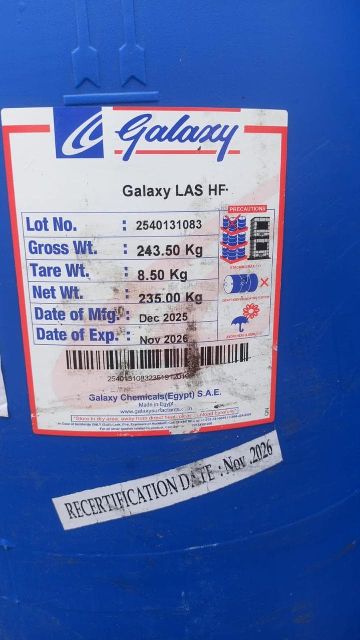Galaxy LAS HF surfactant packaging image