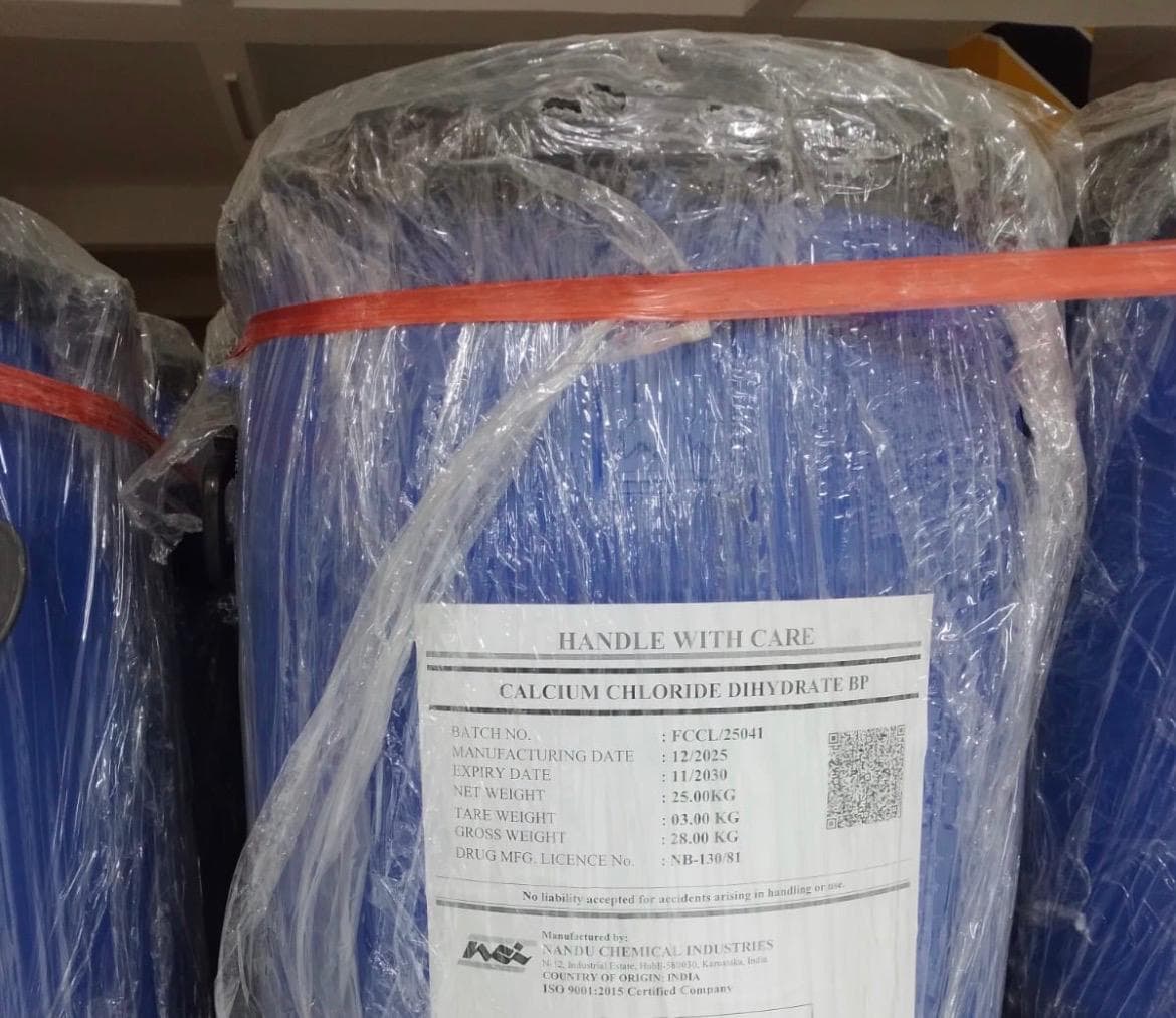 Calcium Chloride Dihydrate BP packaging image